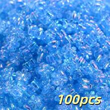 100pcs 4X7mm Acrylic Shiny Flower Beads AB Color Spacer Beads For Jewelry Making Bracelets, Necklaces DIY Keychain Pendants Accessories - Flower - View 12
