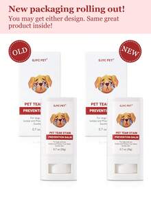 GJYC PET Bálsamo para eliminar manchas de lágrimas para perros & gatos – Limpiador de ojos hipoalergénico, elimina secreciones, costras & suciedad, fórmula suave para ojos sensibles y arrugas faciales – 0.7 Oz - Blanco - Ver 9
