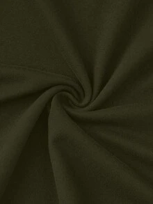 Body cómodo de maternidad, manga larga con cuello en V profundo, tela de alta elasticidad, ropa de embarazo versátil - Verde Oscuro - Ver 8