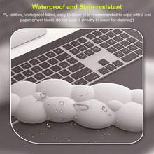 2pcs Mouse Pad With Wrist Rest Keyboard Cloud Anti-Slip Memory Foam Desktop Office Gamer Mouse Wrist Rest - Multicolor - View 6