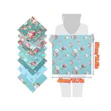 Bộ 8 mảnh vải họa tiết răng cưa cổ điển 40*50cm, cắt sẵn, thích hợp để may vá, làm đồ thủ công, trang trí giường ngủ, làm búp bê, v.v. Chỉ giặt tay. Vải vintage, họa tiết hoa, chất liệu mềm mại, đồ thủ công, trang trí nhà cửa, dành cho người đam mê thủ công. - Màu sắc - Xem 8