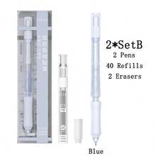 22pcs/Set,Dual-Control Mechanical Pencils ,Smooth Writing,Suitable For Gift Students,Professionals,Office,Drawing - Pen, Refill, and Eraser Set - View 13