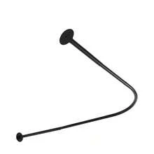 可调节不锈钢L型浴帘杆 - 易于墙面安装，金属结构，适用于浴室 - L桿 - 查看 15