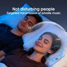 骨传导蓝牙音乐盒，带显示屏的白噪音枕头音箱，可重复使用，有助于睡眠和放松，USB供电 - 黑色骨傳導睡眠寶 - 查看 4