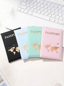 Lightweight Couple's Travel Passport Holder Wallet Cover Card Case For Women And Men Travel Essential Accessories Vacation Hotel Cruise Back To School - Multicolor - View 8