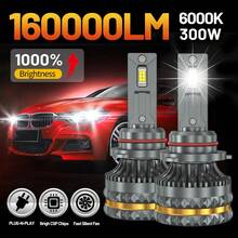 HYNBYZJ 1 Pair LED H4 H7 Car Headlight H1 LED Bulb H3 H11 9005 HB3 9006 HB4 9012 H3 9007 HB5 H13 Led Lights 160000LM Turbo Lamp12V - A - View 2