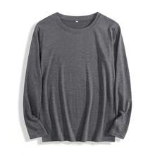 Easter Bunny Pattern Printed T-Shirt, Casual Round Neck Base Shirt, Spring Summer Vacation Long Sleeve T-Shirt, Stretch Polyester Blend, Women's Sportswear, New Women's Clothing, Machine Washable - Unisex Casual Vintage Style Cotton Blend Long-Sleeved Top - 灰色 - 查看 8