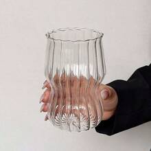 1个齐腰高硼硅玻璃单层杯，果汁/牛奶杯，美观大方，耐热，家用玻璃杯 - 透明 - 查看 9