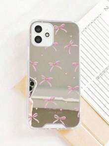 Bowknot Hear Cute Pattern Mirror Anti-Fall Sleeve Phone Compatible For IPhone 17/17 Pro/17 Pro Max, 16/16 Plus/16 Pro/16 Pro Max, 15/15 Plus/15 Pro/15 Pro Max, 14/14 Plus/14 Pro/14 Pro Max, 13/13 Pro/13 Pro Max, 12/12 Pro/12 Pro Max, 11/11 Pro/11 Pro Max, Easter Gift Idea Protective Phone Cover Full Body Drop Protection, Waterproof Shockproof Scratch ResistantFOR-YOUR-BELOVED-PHONE Shockproof, Non-Slip & Grip Phone - 1pc - 查看 3