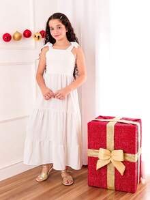 TRES MARIAS LONG STRAP DRESS FOR CHILDREN/ YOUTHS/ GIRLS - APAGADO - Ver 3