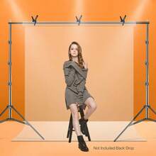 Adjustable Photography Background Support Stand Photo Backdrop Crossbar Kit 2*3m - Black - View 9