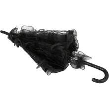 Paraguas de Boda de Encaje único, Accesorios de Rendimiento Plegables (Negro) - Negro - Ver 1