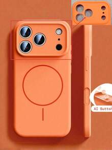 1个磨砂液态硅胶简约磁吸手机壳，兼容 17 Air/17 Pro Max/17 Pro/16/15/14/13/12 Pro Max Plus，支持无线充电，柔软硅胶后盖 - 橙色1 - 查看 6