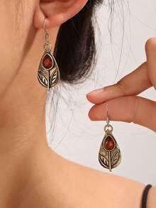 1 Pair Retro Bohemian Geometric Palace Style Earrings - Multicolor - View 6