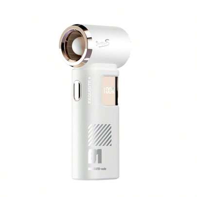 Jeffers Ventilador Turbo de Mão Portátil Recarregável Bateria 3600mAh Com Luz LED Motor Sem Escovas 100 Velocidades