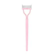 Eyelashs Brush Comb  Eyelash Separator Metal Teeth Foldable Eye Lash Curler Beauty Makeup Stainless Mascara Curl Make Up Tool - 粉色 - 查看 1