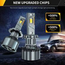 HYNBYZJ 2pcs Car Lights H7 H4 H1 9006 HB4 H11 9005 HB3 9012 Super Bright LED Headlights High Low Beam Fog Light Bulb White 6000K 12V - A - View 3