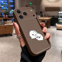 Lovebirds  For  16 16E 15 14 13 12 11 Pro Max 16 15 14 Plus 13 12 MINI   Thickened Shockproof, Premium Silicone, Trendy Creative Soft Shell - Agapornis - Blanco antiguo LIXMEY - Ver 9