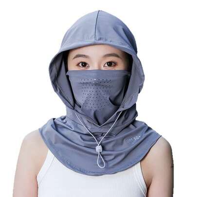 Bộ khẩu trang và mũ nhẹ, thoáng khí và chống tia UV này phù hợp cho cả nam và nữ, có thể dùng làm khẩu trang, mũ chống nắng hoặc mũ đi xe đạp.