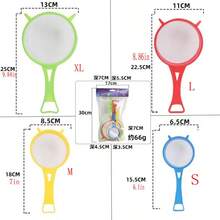 4pcs Versatile Fine Mesh Strainer Set With Comfort-Grip Handles - Ideal For Sifting Tea, Straining Juice & Flour, Soy Milk Filtration - Essential Kitchen Accessories For Daily Cooking & Baking Tasks Christmas Halloween Christmas Eve - Multicolor - View 2