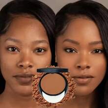 Contouring And Setting Powder Compact, Includes A Mirror Puff, Provides Oil Control, Long-Lasting Matte Finish, And Deep Contouring – A Summer Essential - 02 Màu be tự nhiên - Xem 2