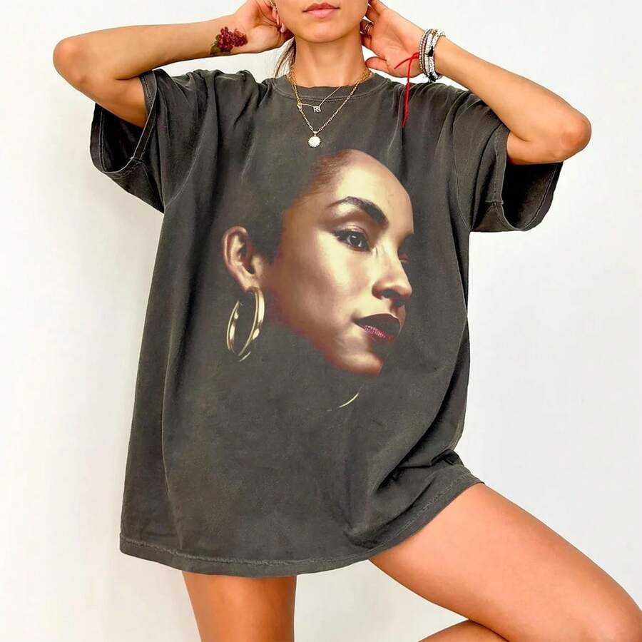 Sade  Shirt Sade T-Shirt Sade Vintage 90s Graphic Shirt Gift For Men - 黑色 - 查看 1