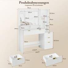 Devoko Vanities & Vanity Benches - White - View 11