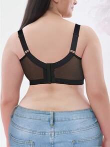 Plus Size Lace Underwire Bra - Comfortable Wide Straps, Full Coverage Design, Delicate Lace Details, Supportive Underwire Lifts & Shapes - Rose Red - View 8