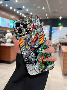 Estuche para teléfono con dibujos de Monster Truck Compatible con estuches para teléfonos   17  16 Pro Max  15 Pro Max  13 y  12 Diseño elegante, resistente al agua, a caídas y a rayones Un gran regalo para familiares, amigos, amantes, novios o novias y el día de San Valentín - Negro - Ver 3