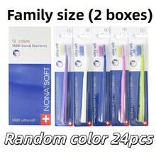 1-3pcs Swiss Colorful Soft Toothbrush Set, Small Brush Head, Polypropylene Bristles, Odorless Design, Gum Protection, Suitable For Adults - Unisex Manual Toothbrush - Multicolor - View 17