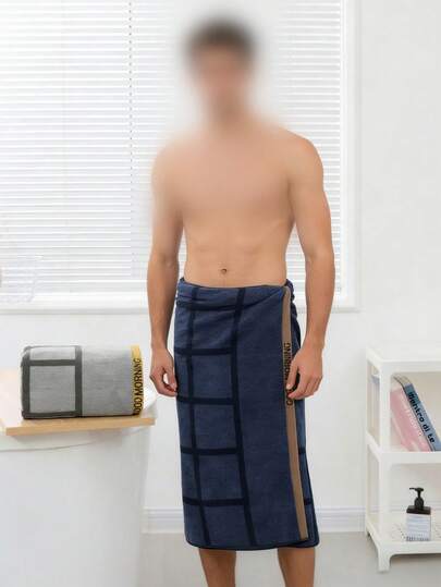 1 stuk herenhanddoek met ruitpatroon, minimalistisch en luxueus, dagelijkse gezichtsdoek voor in de badkamer, superzacht, absorberend, huidvriendelijk, geschikt voor badkamer, sportschool, hotel, strand, onmisbaar voor thuis en op reis, perfect cadeau voor iedereen!