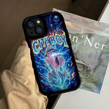 CITY BOY Muster Weiches Silikon TPU Material Stoßfeste Handyhülle für 17 16 15 14 13 12 11 & S25 S24 S23 S22 Schutzhülle - Weiss - Übersicht 4