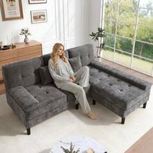 Sofas & Couches - 復古灰 + 泡沫 + 泡沫 + 三座 - 查看 4