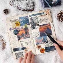 Giấy thủ công chủ đề phong cảnh mùa đông, 24 tờ/hộp, giấy trang trí DIY cổ điển không dính, quà tặng ngày lễ, đồ dùng làm tranh ghép thủ công, văn phòng phẩm sáng tạo cho sổ lưu niệm và trường học. - 4. Băng và tuyết ở vùng núi cao - Xem 8