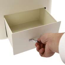 Metal Bread Boxes, 2 Layer Iron Bread Storage Bin Kitchen Container With Top Lid And 1 Drawer Large Capacity Bread Fresh Keeper Organizer For Farmhouse Kitchen Counter (Milky White) - Milky White - View 10