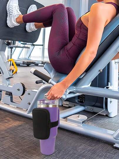 1 pieza Portavasos refrigerador de coche de 40 onzas, funda de nailon antideslizante para monedas, monedero multifuncional, bolsa de almacenamiento de taza de coche