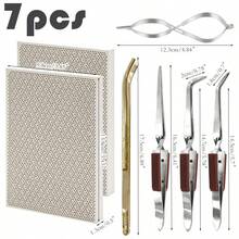 KLONKEE 7pcs Jewelry Welding Tool Set, Including 2 Honeycomb Ceramic Blocks, 3 Tweezers, 1 Copper Clamp And 1 Metal Clamp, For Jewelry Making Tools And Materials - Multicolor - View 9