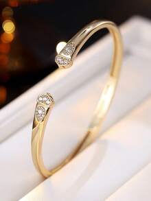 1pc Vintage Elegant Open Bangle Bracelet, Suitable For Daily Commute And Parties - Bracelet - View 1