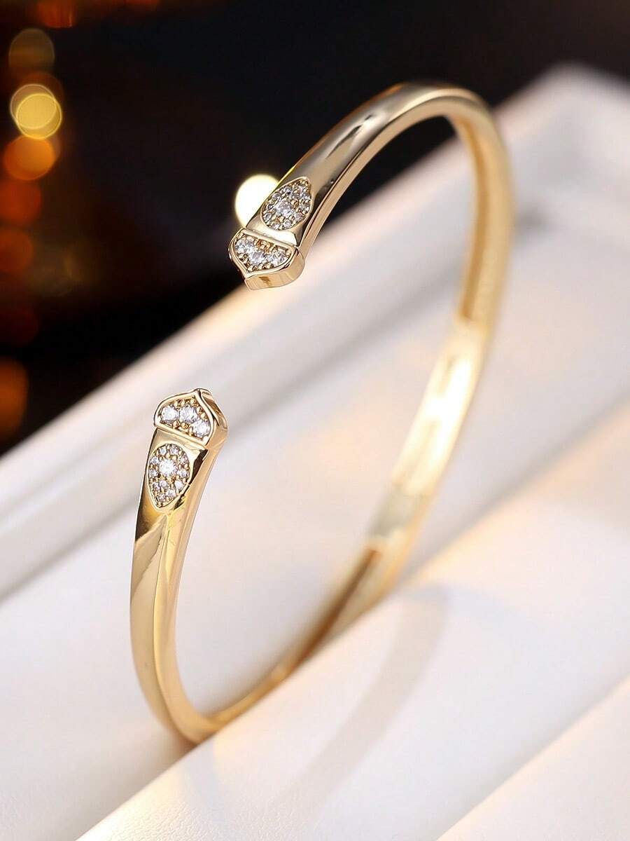 1pc Vintage Elegant Open Bangle Bracelet, Suitable For Daily Commute And Parties - Bracelet - View 1