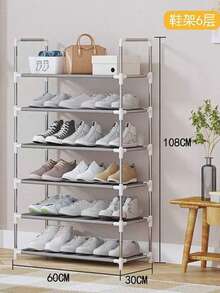 6/9 NIVELES Zapatera Zapatero Gabinetes de zapatos de multicapas simples Fácil de instalar Zapatos Organizad - Blanco - Ver 17