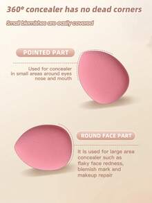 2PCS Makeup Sponges+10PCS Mini Air Cushion Powder Puffs - Multicolor - View 11