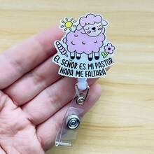 1 pezzo Porta-badge retrattile con design carino a cartone animato, porta-badge per insegnanti, infermieri, ospedali, uffici - A - Visualizzare 9