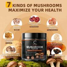 GREENPEOPLE Mushroom Coffee Mishrooms Lions Mane, Chaga, Reishi,7 Mushroom Coffee Blend - 113g - Xem 3