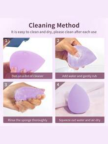 LAKIUU 10pcs/Pack Large Water Drop Makeup Sponges, Slanted Water Drop Makeup Sponges, Foundation Makeup Sponges, Durable & Non-Absorbing - Multicolor - View 8