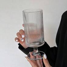 1个350毫升创意条纹直筒果汁杯，氛围高脚玻璃杯，鸡尾酒杯，优雅饮料杯，气泡水杯 - 彩色 - 查看 8