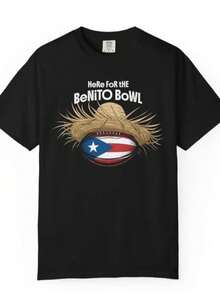 Personalized Benito Bowl T-Shirt Puerto Rico Flag Football Tee Game Day Shirt For Men & Women Bunny Super Personalization - Black - View 9