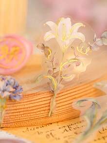 30张/包复古花卉箔纸贴纸，DIY剪贴簿装饰贴纸，适用于手账、相册、手帐等。 - 綺花朱顏 - 查看 9