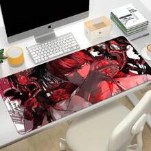 XL 700X300 Anime Mousepad HD Printing Computer Gamers Locking Lock Edge Mouse Pad XXL 900x400mm Keyboard PC Desk Pad - BLACK-8 - View 2