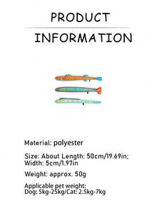 1个新款创意可爱柔软毛绒猫薄荷挤压发声热带鱼玩偶，适合小型/中型/大型猫咪和小型/中型犬，可用于自娱自乐，耐啃咬，缓解焦虑。 - 彩色 - 查看 2