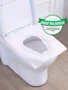 20/10片装经济耐用可溶解防水马桶座套，中等柔软度，抗撕裂，大包装，适用于旅行、酒店、学校、商场、商业用途，实用毕业礼物 - 彩色 - 查看 2